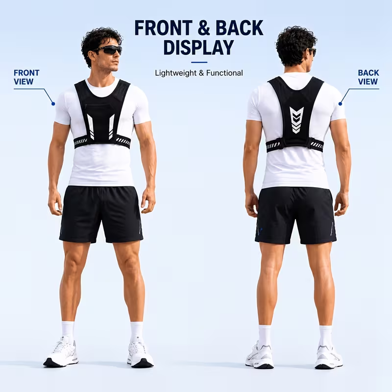 Reflective Running Gear Vest - Легкий беговой жилет CZHIYAO с отражающими