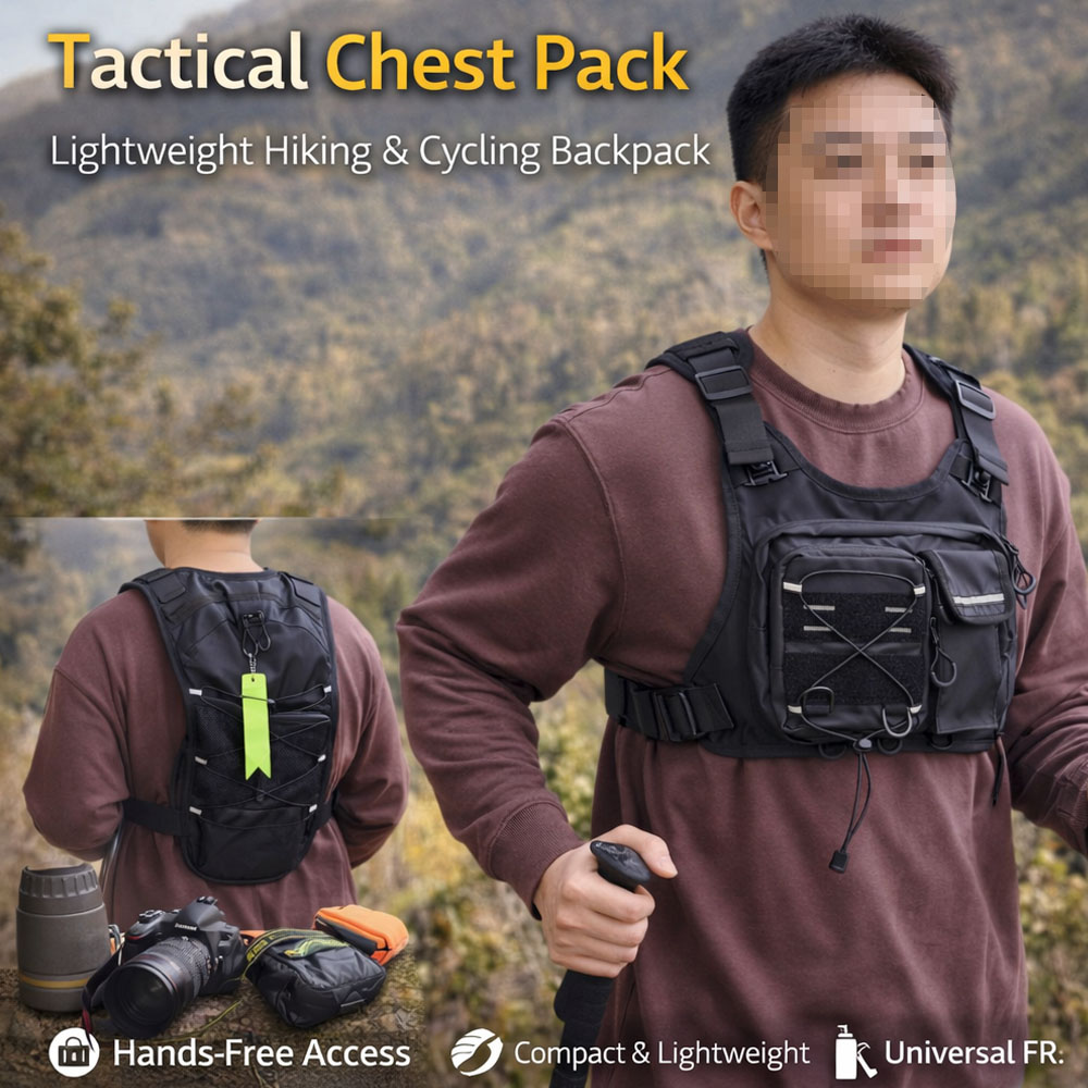 Reflective Running Gear Vest - Тактическая нагрудная сумка-жилет с 2-литровым резервуаром