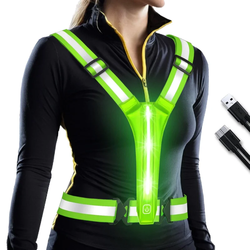 Светоотражающий жилет с LED-по – обзор и цена Reflective Running Gear Vest