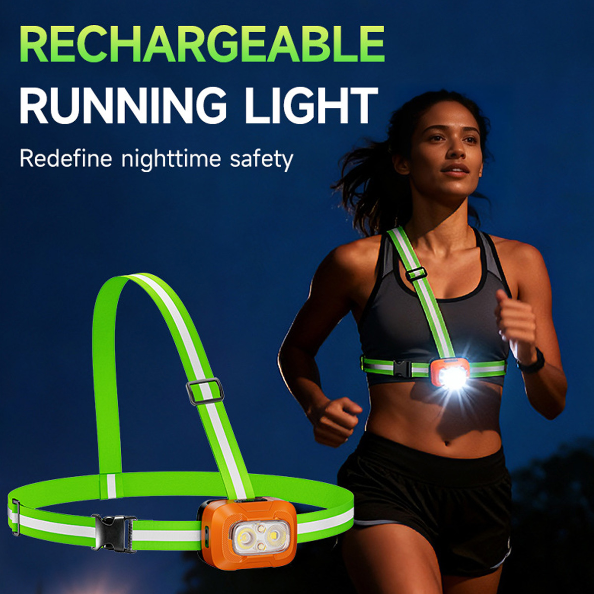 Фонарь для бега с USB-зарядкой – обзор и цена Reflective Running Gear Vest