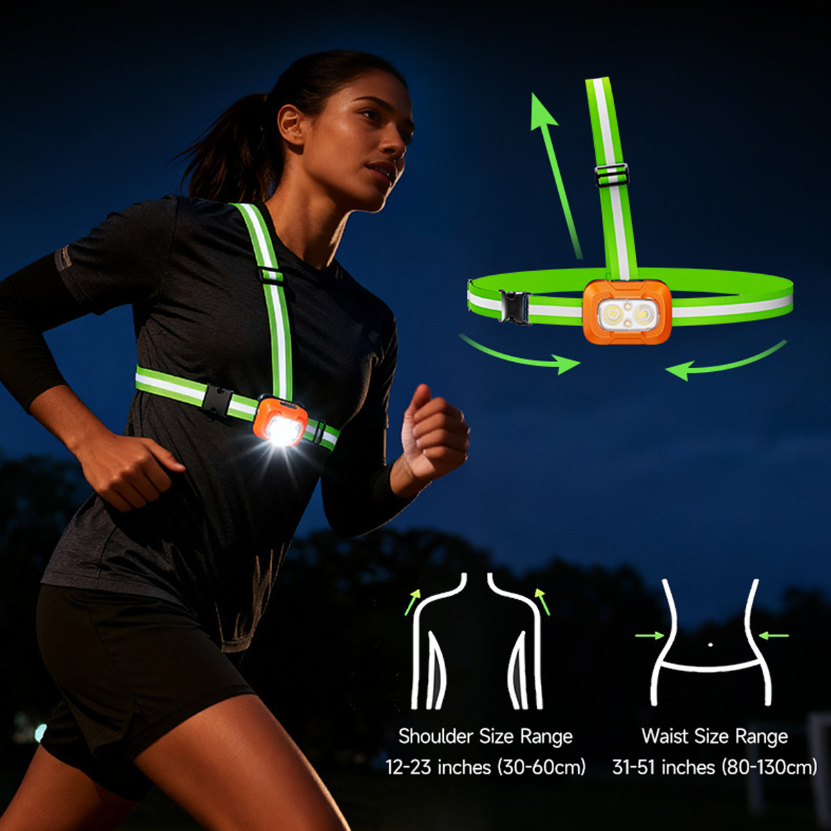 Фонарь для бега с USB-зарядкой – обзор и цена Reflective Running Gear Vest